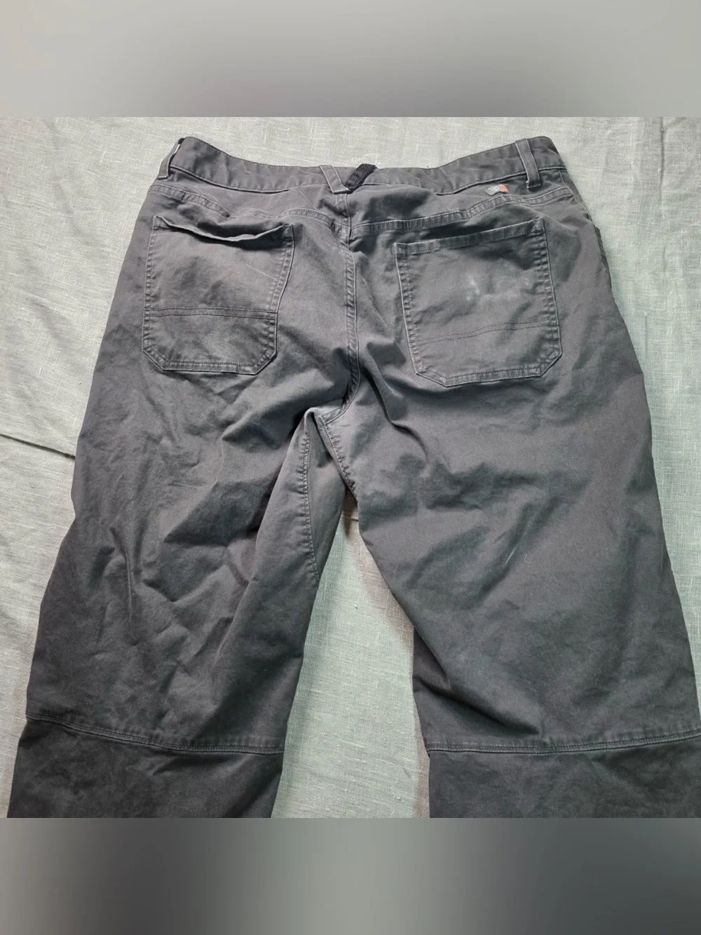 Mountain Hardwear Mens Pants 33x34 Black Canvas Outdoor Hiking Workwear Straight